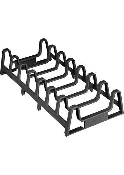 Plastik Çok Amaçlı Tabak Rafı, 6 Bölmeli, Mutfak Düzenleyici (Siyah)