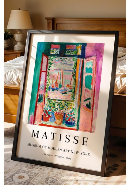 Henri Matisse The Open Window Çerçeveli Tablo - Açık Pencere - Eklektik Tarz Duvar Dekoru