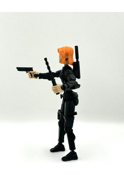 Kara Dul Eklemli Black Widow (Dummy) Figürü - 14 cm Hareketli Aksiyon Figürü fırsatları