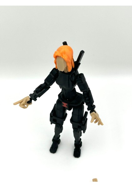 Kara Dul Eklemli Black Widow (Dummy) Figürü - 14 cm Hareketli Aksiyon Figürü indirimleri