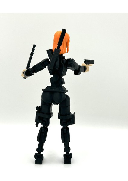 Kara Dul Eklemli Black Widow (Dummy) Figürü - 14 cm Hareketli Aksiyon Figürü