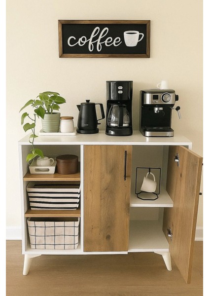 Zen Home Kahve Köşesi Çok Amaçlı Dolap %100 Mdf modelleri