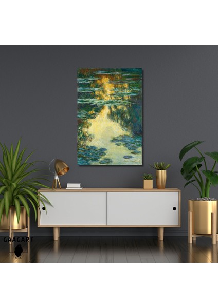 Tekli Dikey Kanvas Claude Monet Water Lilies