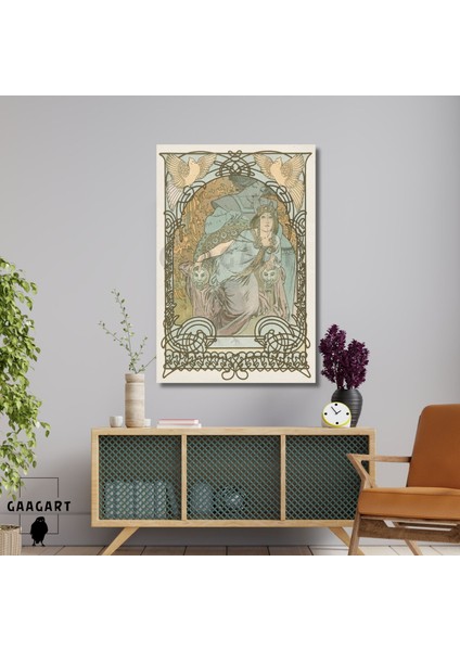 Tekli Dikey Kanvas Alphonse Mucha Lebanese Princess