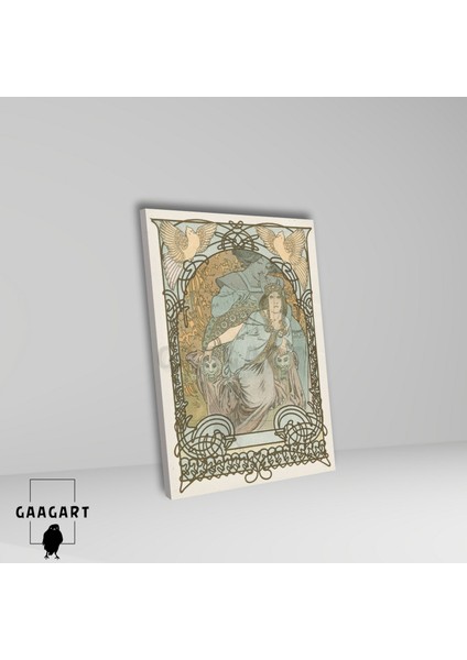 Tekli Dikey Kanvas Alphonse Mucha Lebanese Princess fiyatları