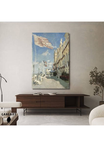 Tekli Dikey Kanvas Claude Monet Hotel Roches Noires Trouville