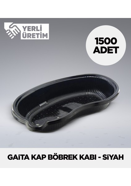 Gaita Kap Böbrek Kabı - Siyah - 1.500 Adet