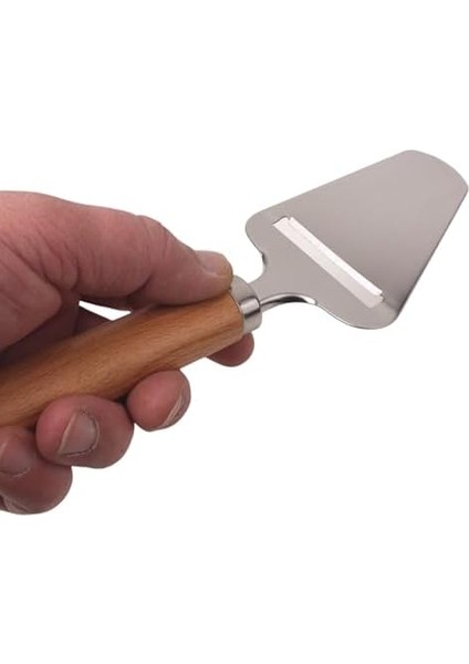 Paslanmaz Çelik Ahşap Saplı Peynir Spatulası | Ahşap Saplı Peynir Rendesi - Şık ve Fonksiyonel Sunum Aracı fiyatları