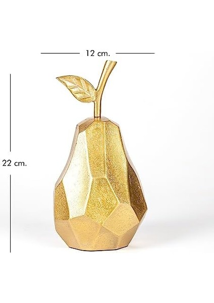 Dekoratif Metal Armut Gold 12X22X11 Cm. fiyatları