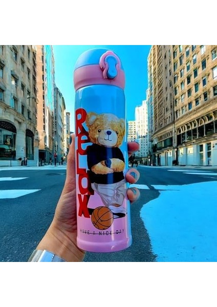 Ayıcık Tasarımlı 500 ml Paslanmaz Çelik Termos - Çocuk ve Gençlere Özel, Sıcak ve Soğuk Içecekler Için, Taşınabilir ve Sızdırmaz, Renkli ve Eğlenceli Hediye Alternatifi (Relax) modelleri