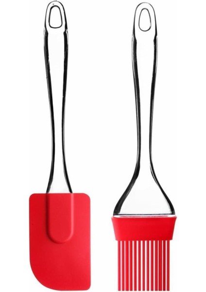 Silikon Spatula Seti 2in1 // Isıya Dayanıklı & Bpa Içermez // 2 Parça Yapışmaz, Pişirme, Karıştırma, Yağlama ve Sonrası - Bulaşık Makinesinde Yıkanabilir Mutfak Gereçleri Çok Renkli Günlük Kullanım