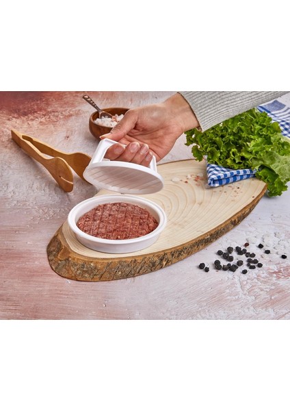 Hamburger ve Köfte Kalıbı Şekillendirici Pratik Köfte Yapma Aparatı ve Şekilli Patates Dilimleyici