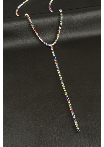 Şerit Taşlı Çelik Y Kolye 2 mm fiyatları