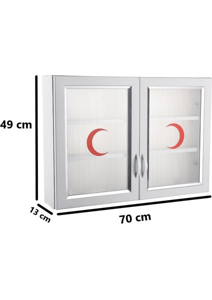 CLK-846 Pvc Ilk Yardım Ecza Dolabı 2 Kapaklı Beyaz fiyatları