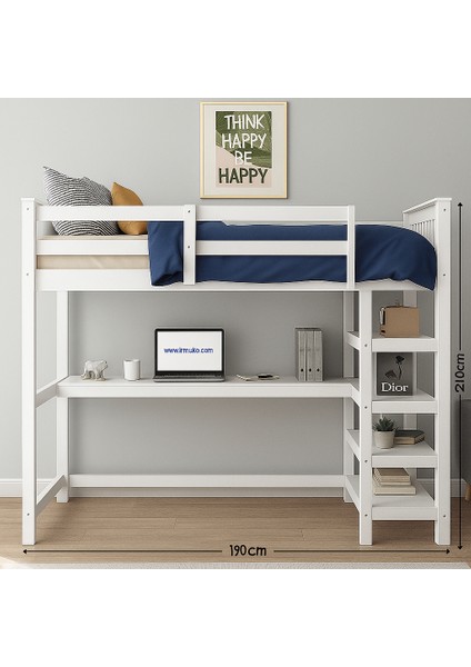 Nötrino Çok Amaçlı Yataklı Çalışma Masası Mdf 200X190X90 indirimleri