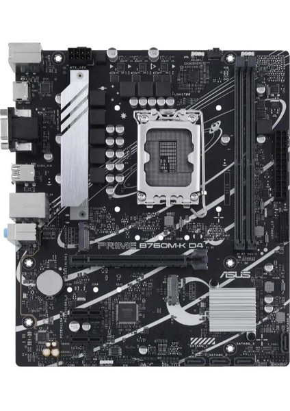 Prıme B760m-k D4 Ddr4 5333mhz 1xvga 1xhdmı 2xm.2 Usb 3.2 Matx 1700p (12. / 13. Ve 14. Nesil İşlemci Uyumlu)