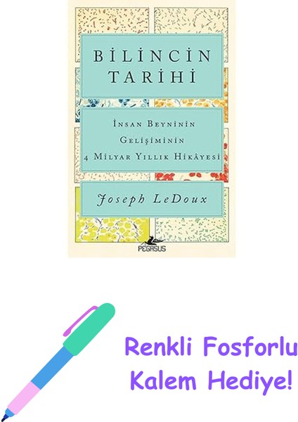 Bilincin Tarihi - Insan Beyninin Gelişiminin 4 Milyar Yıllık Hikayesi + Renkli Fosforlu Kalem