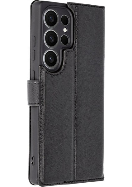 Samsung Galaxy S25 Ultra Kılıf Trend S Plus Kapaklı Kılıf - Siyah