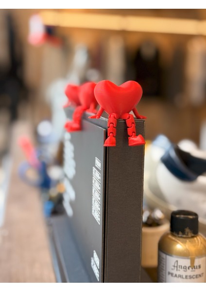 3’lü Oturan Kalpli Kırmızı Biblo Seti / Kalp Seti 3'lü / Kalp Hediyelik