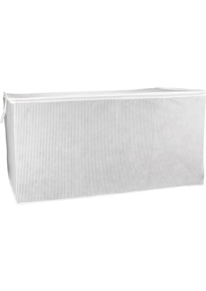 Çok Amaçlı Saklama Hurcu, Gri-Beyaz Çizgili, Fermuarlı, 80 x 40 x 60 cm fiyatları
