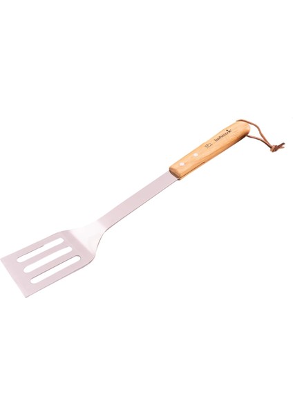 Ahşap Saplı Paslanmaz Çelik Spatula 46 cm