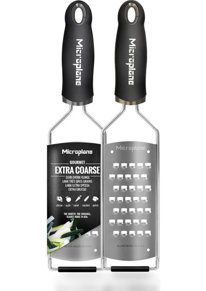 Mutfak Rendesi Çok Kaba Patates, Kabak, Havuç, Elma, Lahana ve Peynir Için Paslanmaz Çelik Bıçaklı, Siyah Renkte, Abd'de Üretilmiştir