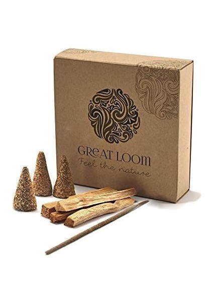 Loom - Doğal Palo Santo Tütsü Seti - Meditasyon Tütsü Seti - Palo Santo Ağaç Tütsü 18GR / Palo Santo Konik Tütsü 3 Ad/palo Santo Tütsü 1 Ad fiyatları