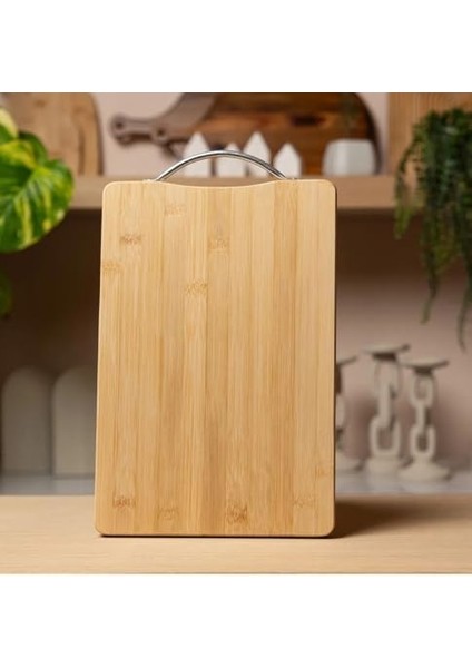 Ahşap Kesme Tahtası Çelik Saplı Sebze Doğrama Tahtası Et Sebze Doğrama Tahtası Peynir Servis Sunum Tepsisi 30X20 cm fiyatları