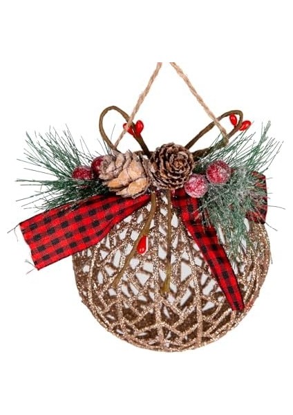 Yılbaşı Ağaç Süsü Yılbaşı Topu 2 'li Set Gold 10 Cm. fiyatları