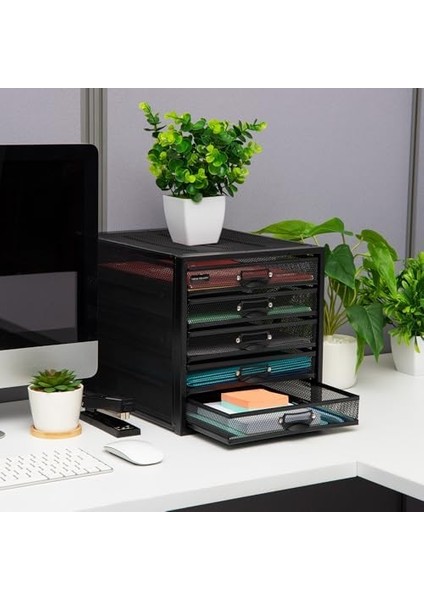 Reader 5cabmesh-Blk Dolap, Metal, Dosya, Ofis Depolama, Ağır Hizmet Tipi Çok Amaçlı, Siyah 5 Çekmeceli modelleri