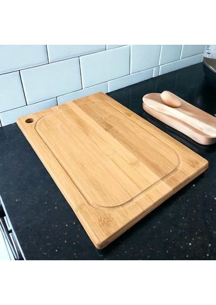 Bambu Kesme Tahtası Antibakteriel Yıkanabilir Doğrama Tahtası Dikdörtgen 32X22 cm Orta Boy fiyatları