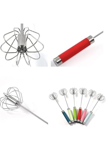 Çelik Yarı Otomatik Yumurta Çırpıcı - Pratik Çırpma Işlemi Için Elle Itmeli Döner Karıştırıcı modelleri