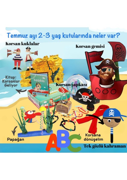 Çocuk Gelişimi Aktivite Kutusu - Korsan - 2-3 Yaş Için fiyatları