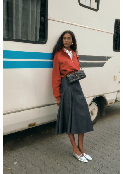 Babet 2527 - Lastik Bantlı Mini Topuklu Gümüş Kadın Babet modelleri