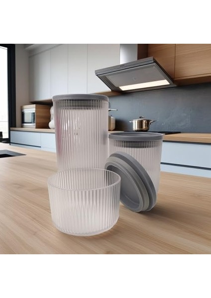 3'lü Sızdırmaz Vakum Kapaklı Saklama Kabı Seti, Akrilik Vakum Kapaklı Saklama Kabı Seti 3 Boy fiyatları