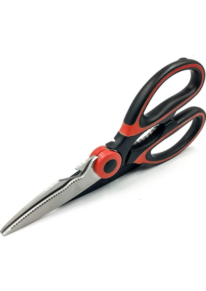 Kırmızı Ağır Hizmet Tipi Keskin Mutfak Makası, Çok Amaçlı Paslanmaz Çelik Makas, Tavuk, Balık, Et, Sebzeler, Otlar, Barbekü, Çiçekler, Kuruyemişler Için Mutfak Makası (Kırmızı)