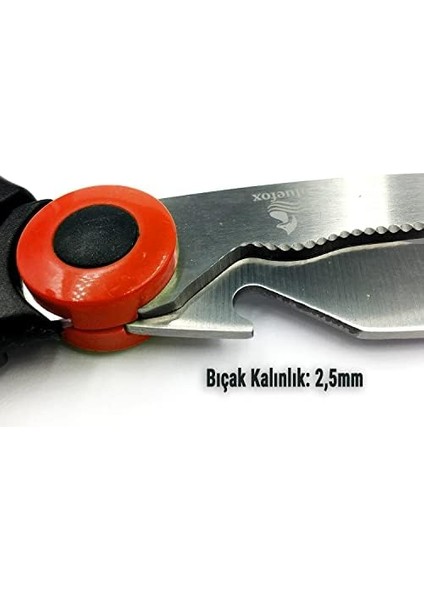 Kırmızı Ağır Hizmet Tipi Keskin Mutfak Makası, Çok Amaçlı Paslanmaz Çelik Makas, Tavuk, Balık, Et, Sebzeler, Otlar, Barbekü, Çiçekler, Kuruyemişler Için Mutfak Makası (Kırmızı) fiyatları