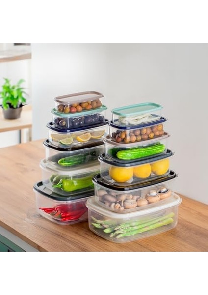 1002 12 Li Derin Dondurucu Mikrodalga Saklama Kabı - Çok Amaçlı Erzak Saklama Kabı Seti fiyatları