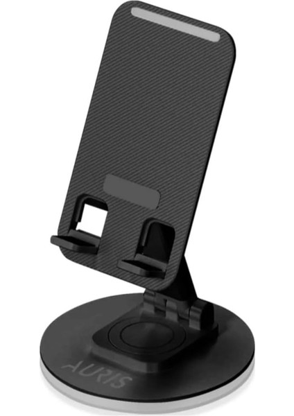 ve Cep Telefonu Standı Masaüstü Telefon Tutucu, 360 Derece Döner Ayarlanabilir Masaüstü Çok Amaçlı Telefon Dock Tutucu Siyah (360AURIS)