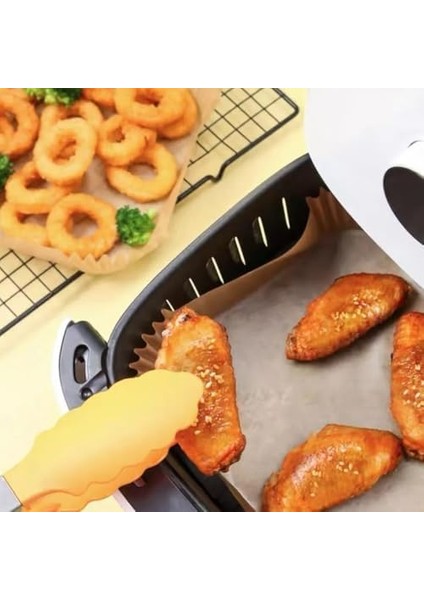 50 Adet Air Fryer Pişirme Kağıdı 20 cm - Tek Kullanımlık, Yapışmaz, Yağ Geçirmez, Kare Tabak Model Hava Fritöz Yağlı Kağıdı Pvc Ambalaj fiyatları