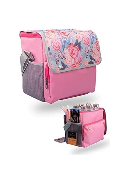 Pembe Termal Yalıtımlı Soğuk Sıcak Tutma Yiyecek Içecek Izolasyonlu Taşıma Çantası, Buz Aküsü Hediye modelleri