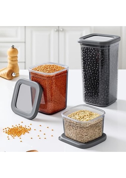 Life Tower Premium 8 Li Saklama Kabı Seti - 3 Farklı Boy, Dikey Tasarım, Kilitli Kapak, Bpa Içermez modelleri