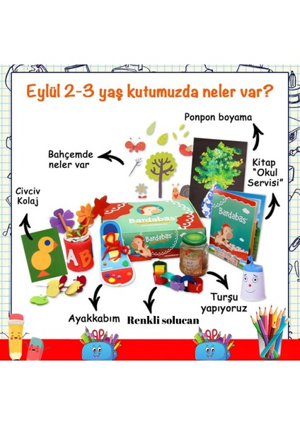 Çocuk Gelişimi Aktivite Kutusu - Okul - 2-3 Yaş Için fiyatları