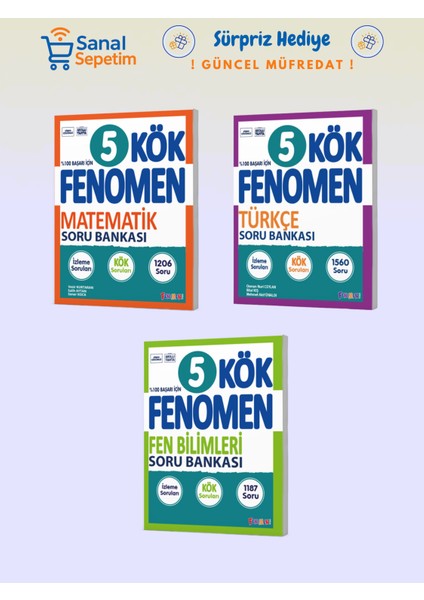 Fenomen 5. Sınıf Kök Matematik - Fen Bilimleri - Türkçe Soru Bankası