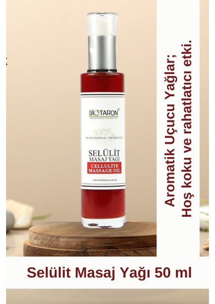 Selülit Masaj Yağı - 50ML | Soğuk Sıkım ve Aromatik Yağlar