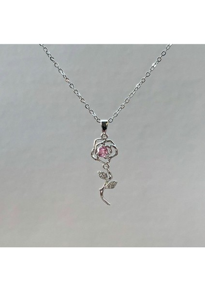 LED Işıklı Solmayan Sonsuzluk Gülü ve Pembe Taş Kararmaz Çelik Kolye Yüzük Küpe Seti fırsatları