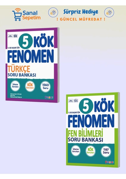 Fenomen 5. Sınıf Kök Türkçe - Fen Bilimleri Soru Bankası