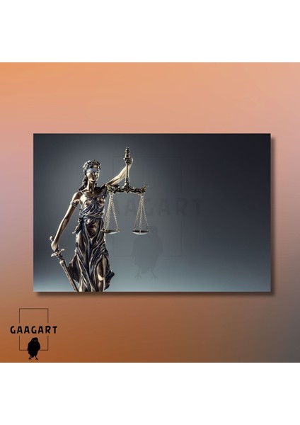 Tekli Yatay Kanvas Duvar Tablosu Adalet Tanrıçası modelleri