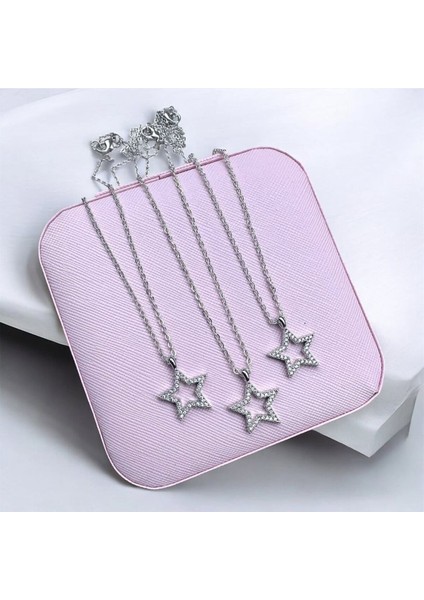 Kararmaz Çelik Zirkon Yıldız Kolye ve 3D Satürn Kız Şıklı Kar Küresi Hediye Seti Sevgiliye Hediyelik fiyatları