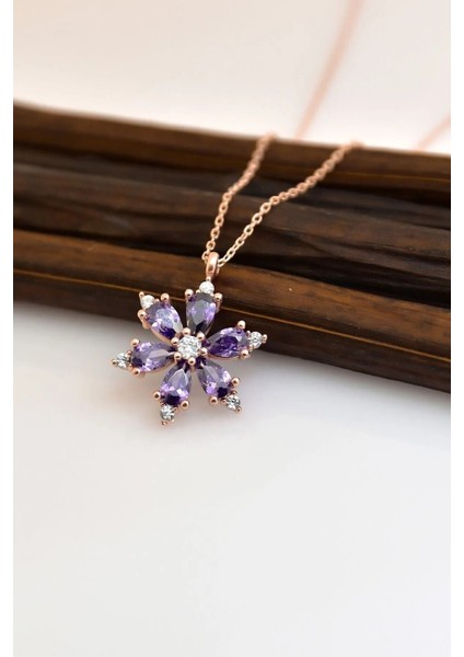 Kararmaz Çelik Mor Lotus Kolye 3D Satürn Kız Renk Değiştiren Küre Hediye Seti Yıldönümü Hediye fırsatları